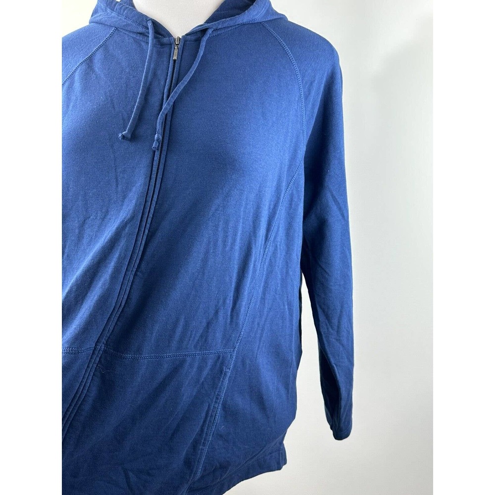 J. Jill Soft Full Zip Hooded Sweatshirt Navy Blue Women's Plus Size 2X H14386 - Picture 13 of 13
